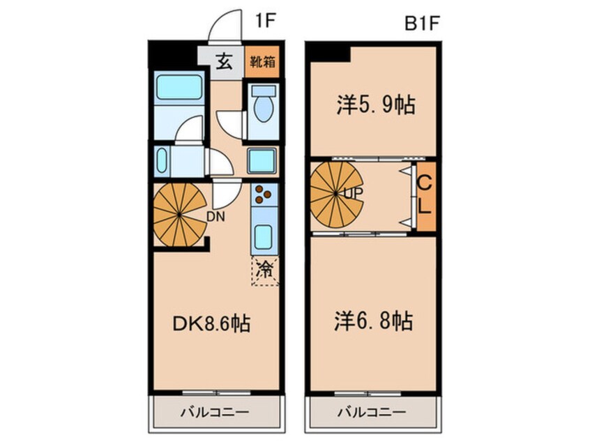 間取図 グランウッズ自由が丘