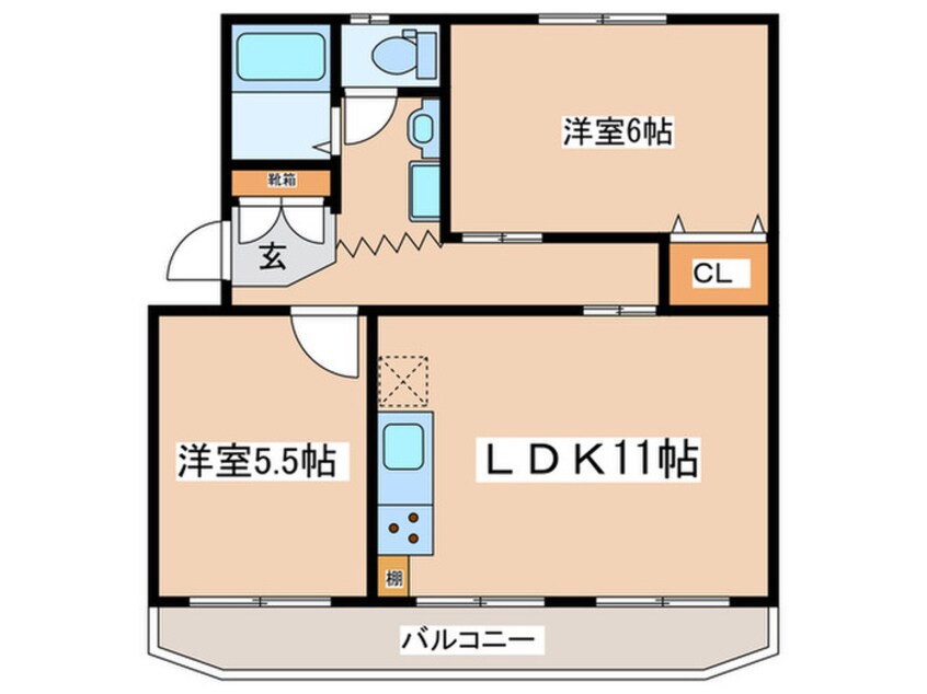 間取図 鴨宮ハイツ（305）