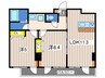 翠峯五番館 2LDKの間取り