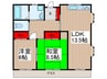 ハイツ光洋Ａ 2LDKの間取り