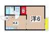 ハイツ第二天平 1Kの間取り