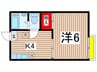 ハイツ第二天平 1Kの間取り
