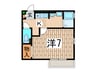 Town Court 124 1Kの間取り