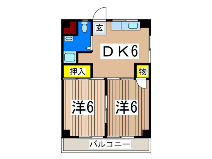 間取図 ハイム金谷Ｂ