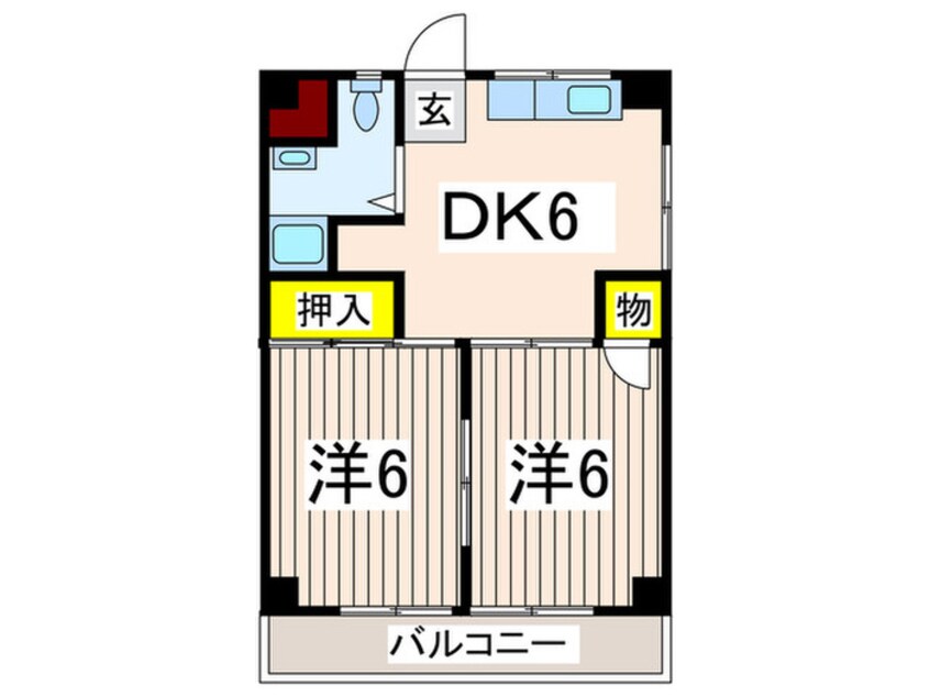 間取図 ハイム金谷Ｂ