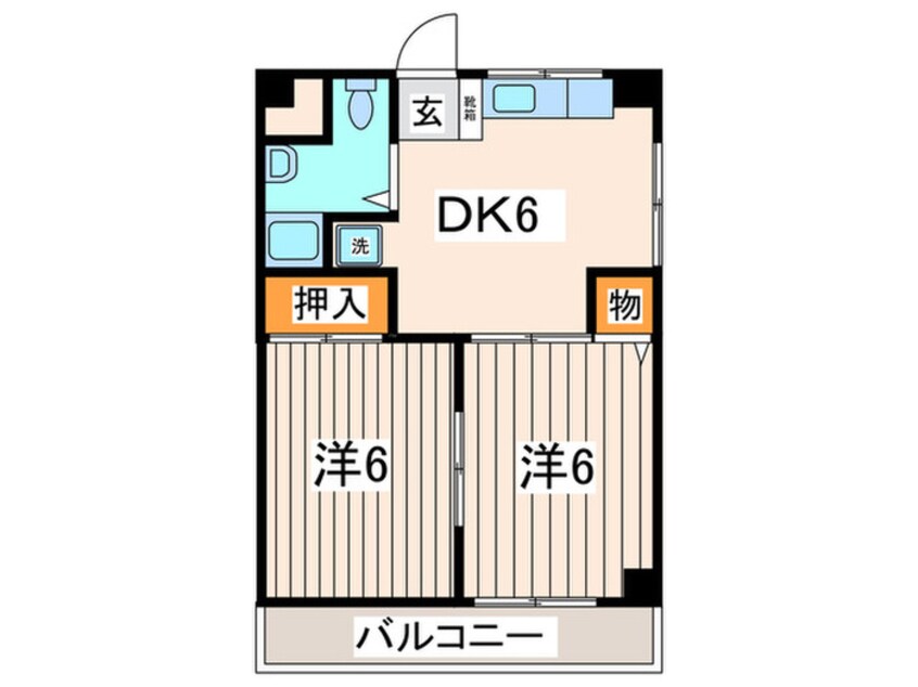 間取図 ハイム金谷Ｂ