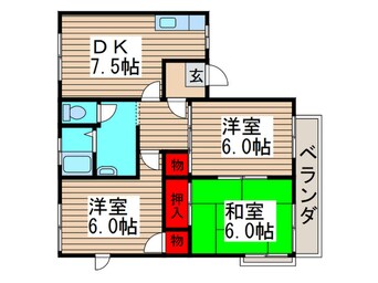 間取図 ﾋﾞﾗ本郷