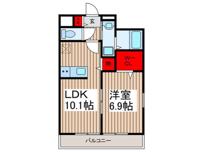 間取図 ブランドールＫ