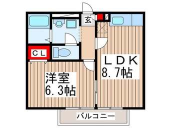 間取図 アムール　Ｃａｇｅ