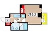 ルクレ住吉 1Kの間取り