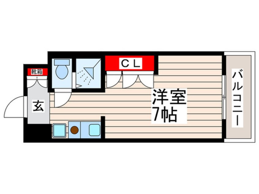 間取図 ﾆｭｰｶﾞｲｱﾘﾙｰﾑ葛西駅南ＮＯ20