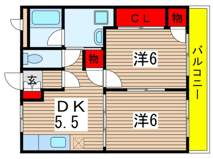 間取図 ハローズ稲毛