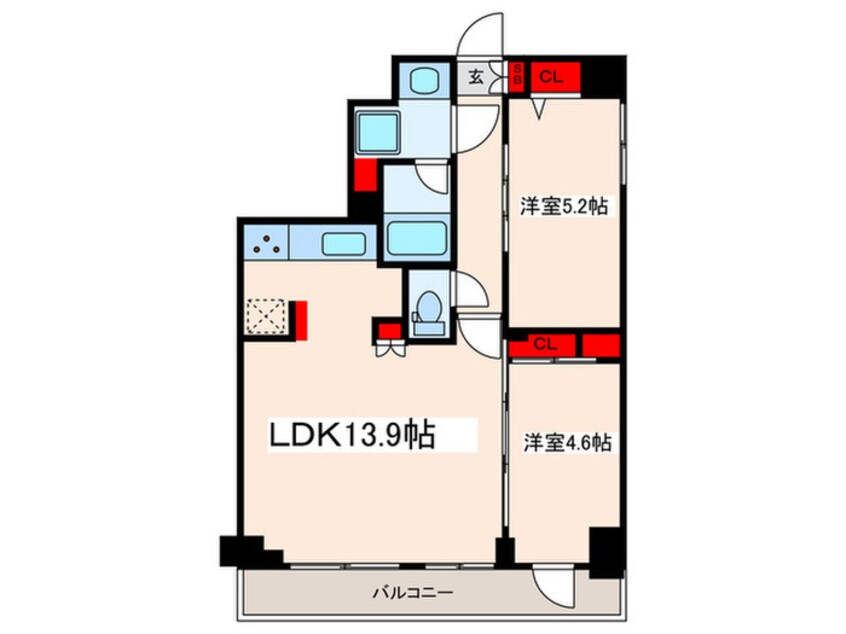 間取図 MAXIV西日暮里アレグリアコート