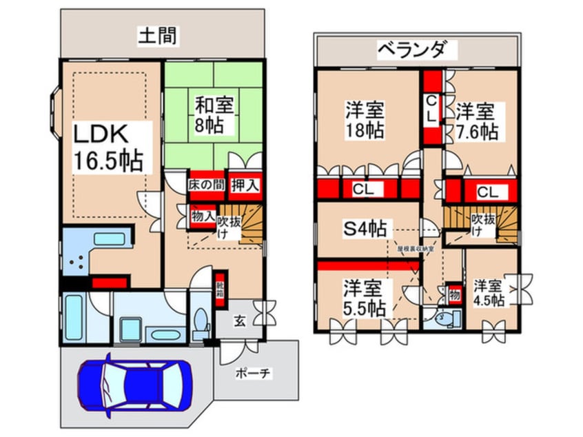 間取図 メゾンアトレ貸家