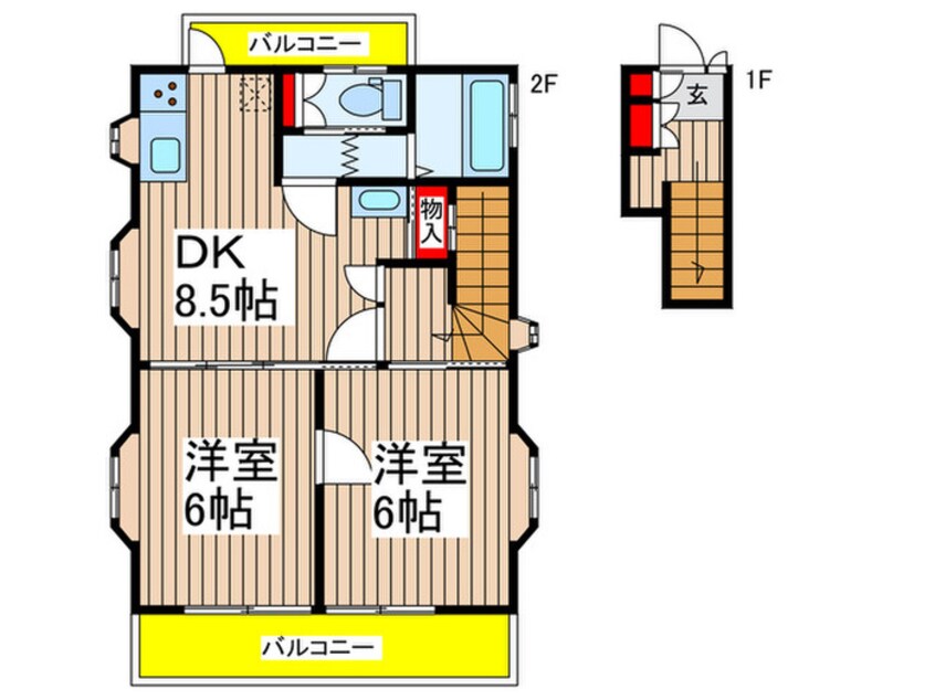 間取図 岩渕コーポ