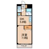 エスポワール富里 1DKの間取り