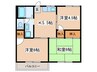 コーポちとせ 3Kの間取り