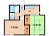 宮の下コ－ポ 2Kの間取り