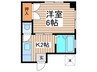 岩井マンション 1Kの間取り