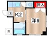 岩井マンション 1Kの間取り