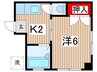 岩井マンション 1Kの間取り