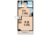 上池ヒルズ 1DKの間取り