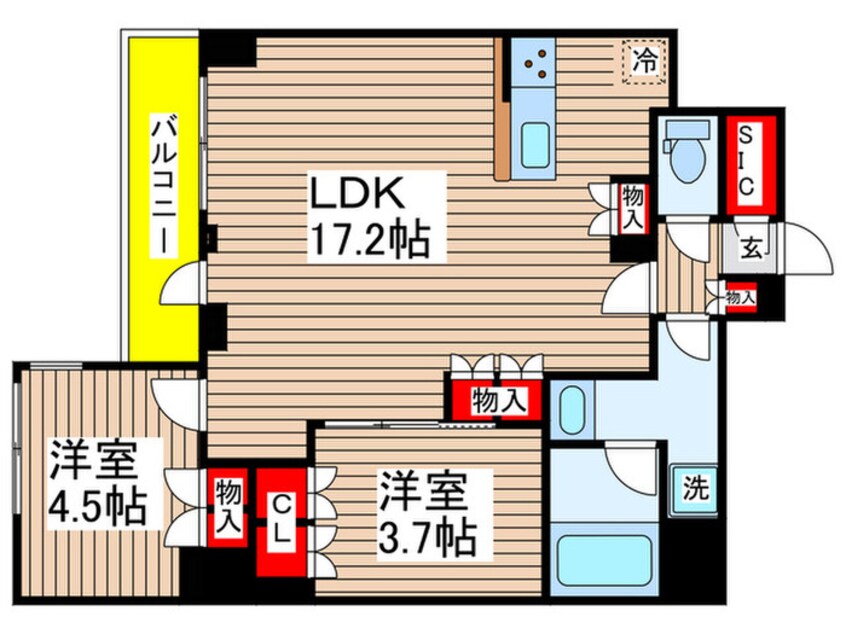 間取図 コンフォリア・リヴ平井MUTIO