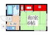 グリ－ンハイツ 1Kの間取り