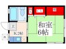 グリ－ンハイツ 1Kの間取り