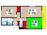 パティオ東菅野１番館 2DKの間取り