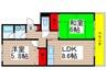 パティオ東菅野１番館 2LDKの間取り