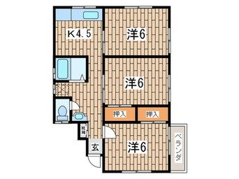 間取図 ハイム金谷Ｃ