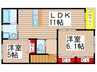 Live　Garden　Ⅰ 2LDKの間取り