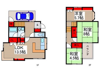 間取図 高塚新田貸家
