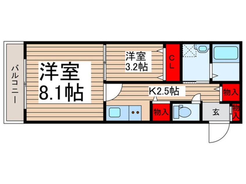 間取図 ゼロワン松葉