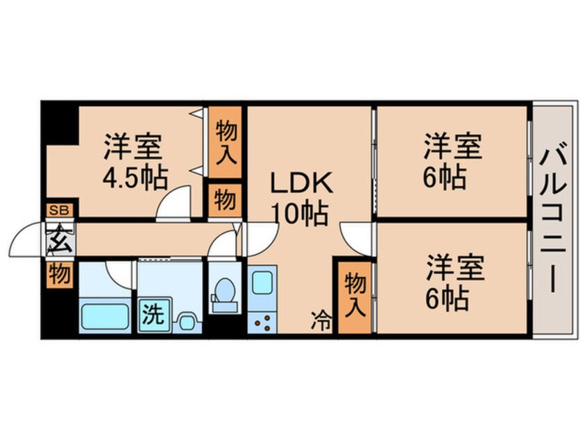 間取図 朝日プラザ梅田（906）