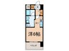 パ－クキュ－ブ板橋本町 1Kの間取り