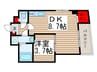 レガーロ松戸 1DKの間取り