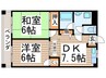 レべルエイト 2DKの間取り