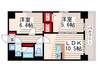 プローシュⅡ 2LDKの間取り