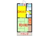 グリ－ンハイム 1DKの間取り