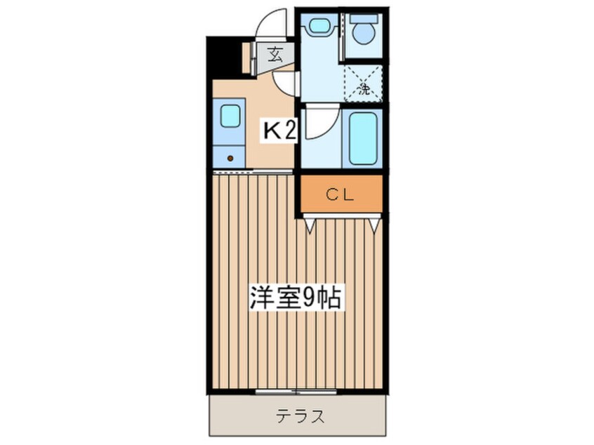 間取図 STUDIO FLAT K