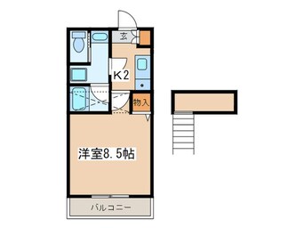 間取図 STUDIO FLAT K