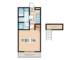 間取図 STUDIO FLAT K