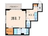 COEL代々木上原 1Kの間取り