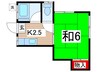 鈴木コーポ 1Kの間取り