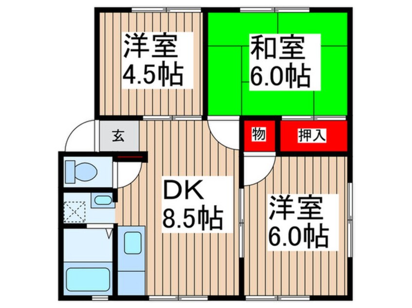 間取図 カトレアハイツD