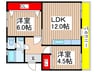 金杉台団地（502） 2LDKの間取り