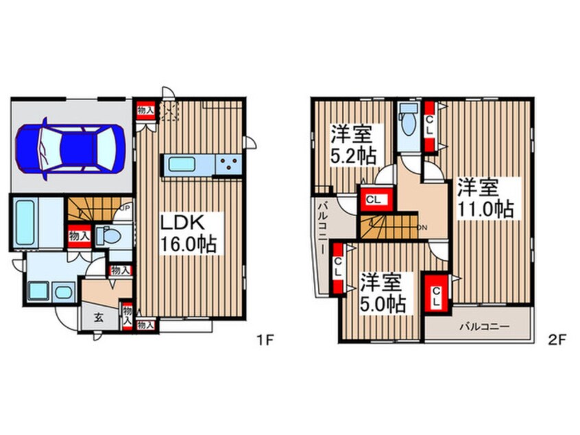 間取図 仮）鶴馬戸建　10