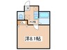 ブリーズ茅ヶ崎 1Kの間取り